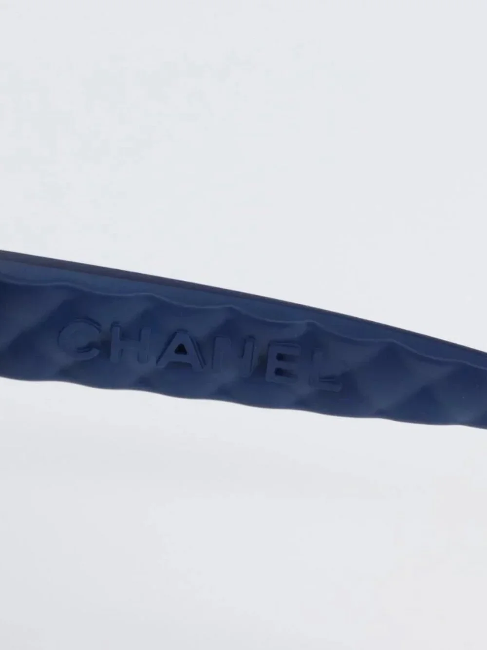 CHANEL Sunglasses plastic Blue CC Auth BA10703